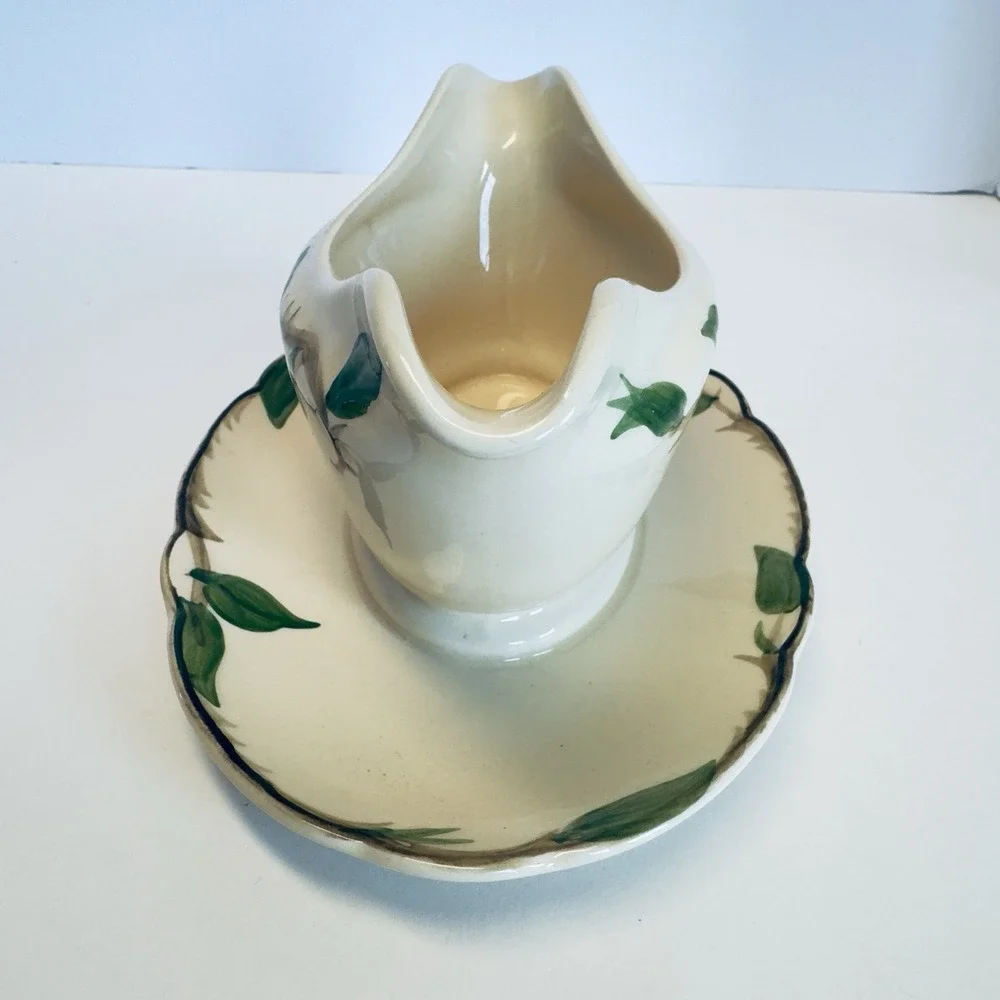 Franciscan Desert Rose Gravy Boat w/ under plate 1949-1953 MARK